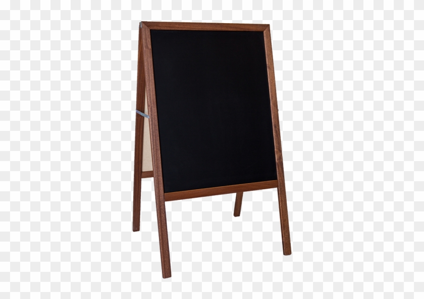 Chalk Board Easel Stained Black Chalkboard Marquee - Chalkboard Stand Png Clipart #1778806
