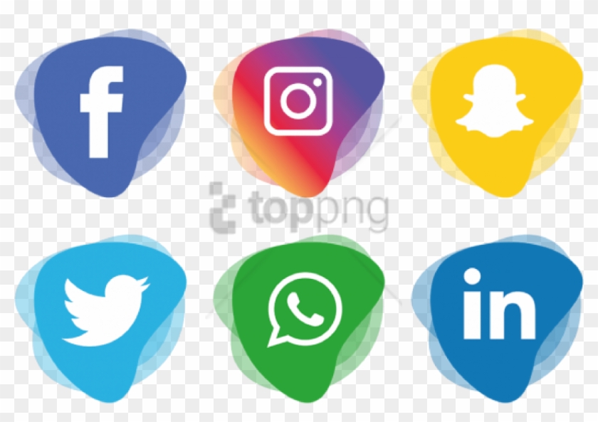 Free Png Facebook Instagram Whatsapp Png Image With - Social Media Set Transparent Clipart #1780384
