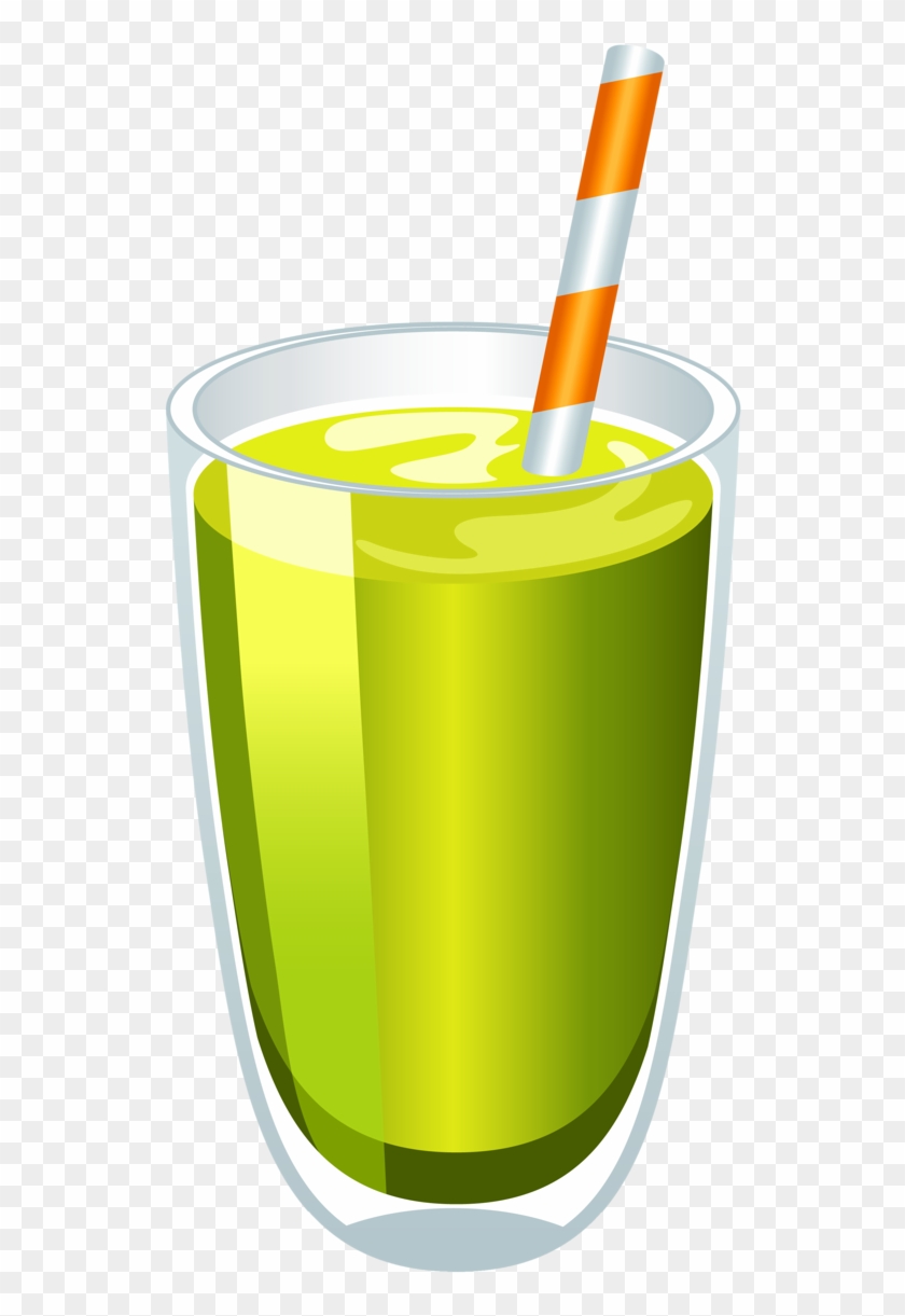 Recipe Clipart Juice Glass - Green Smoothie Clip Art - Png Download
