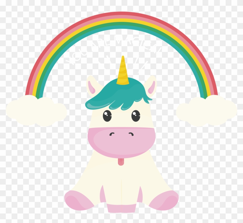 Archivo De Computadora El En Suelo - Unicorn With Candy Corn Horn Clipart