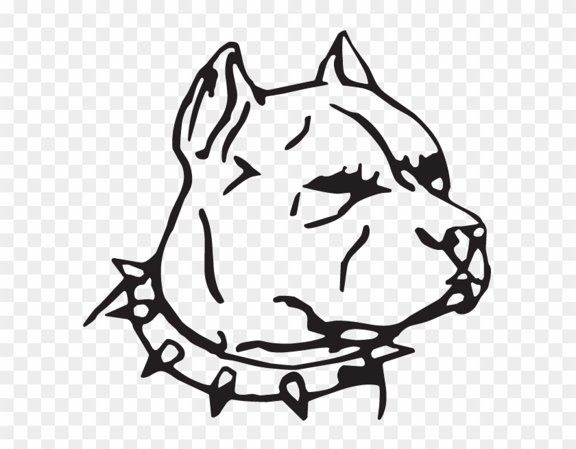 Pitbull Sticker - Pitbull Dog Drawing Face Easy Clipart