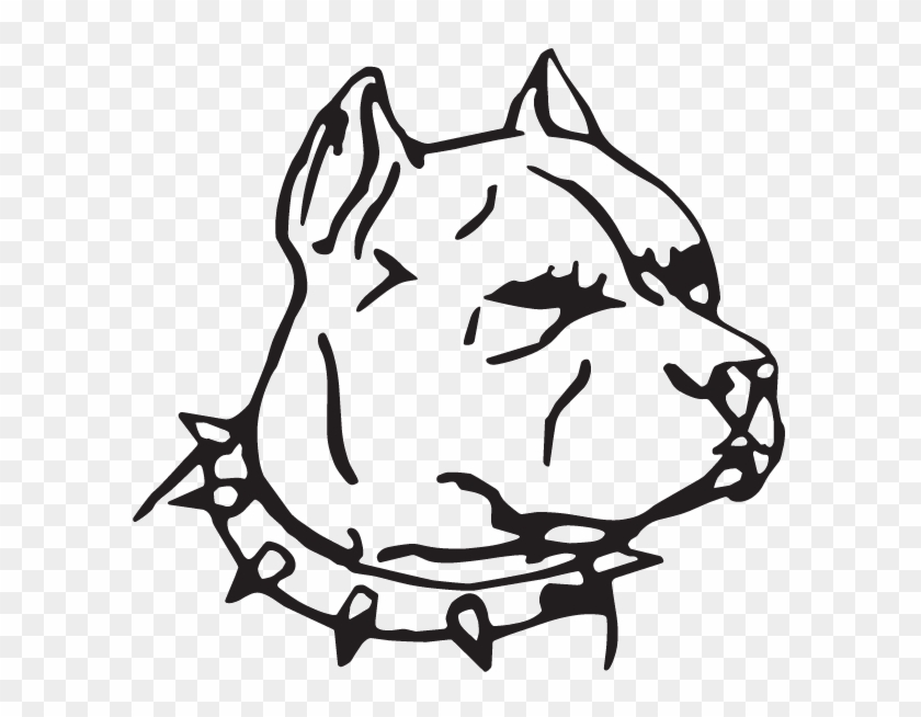 Pitbull Sticker - Pitbull Dog Drawing Face Easy Clipart #1781599