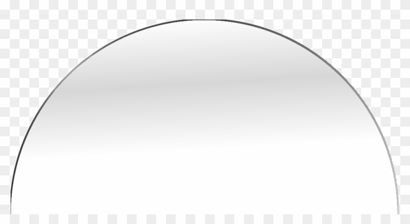 Top Glass Semi-circle - Half Circle Glass Png Clipart