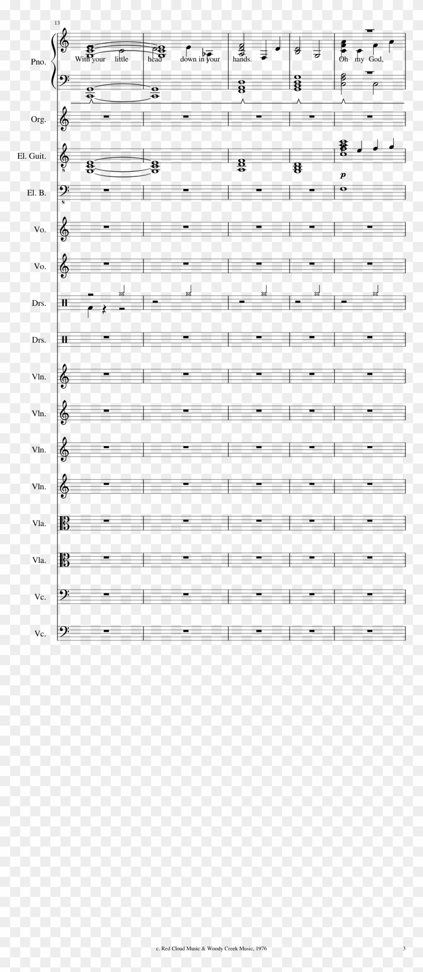 Wasted Time Sheet Music Composed By Words And Music - Colorfulness Clipart #1783963