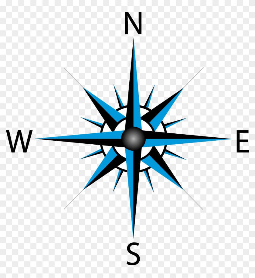 Drawn Compass Compass Rose - Compass Clipart #1785802