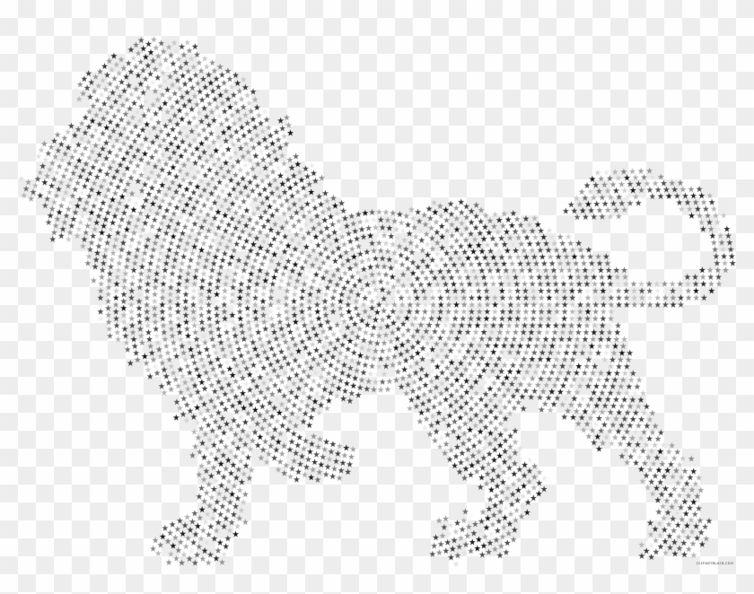 Clip Transparent Grayscale Lion Clipartblack Com Animal - Illustration - Png Download #1786154