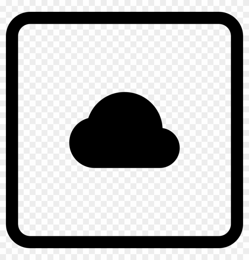 Internet Black Cloud Symbol In Square Button Comments - Upper Left Corner Arrow Clipart