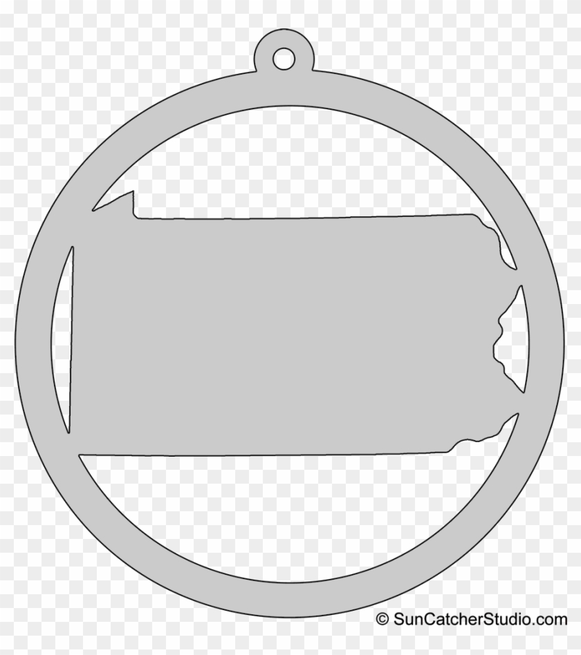 Pennsylvania Map Circle Free Scroll Saw Pattern Shape - Pattern Clipart