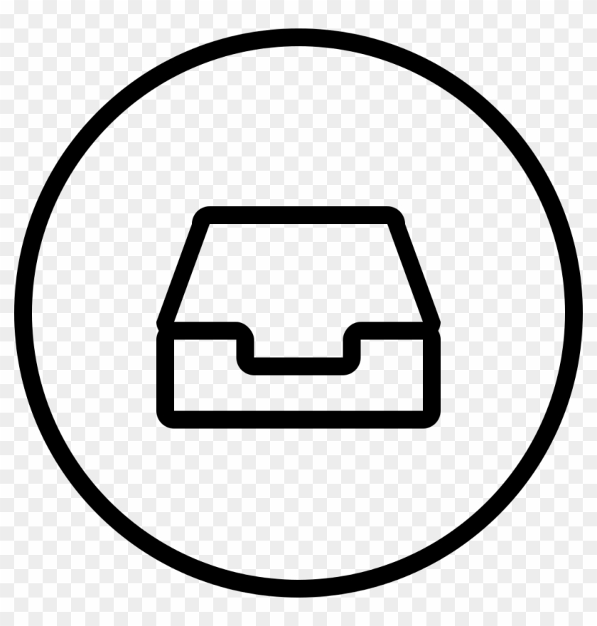 Tray Thin Outline Symbol In Circular Button - グローバル Ip アドレス プライベート Ip アドレス Clipart
