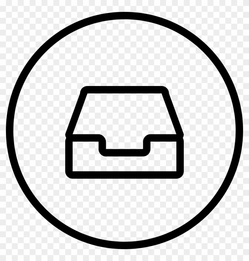Tray Thin Outline Symbol In Circular Button - グローバル Ip アドレス プライベート Ip アドレス Clipart #1787623