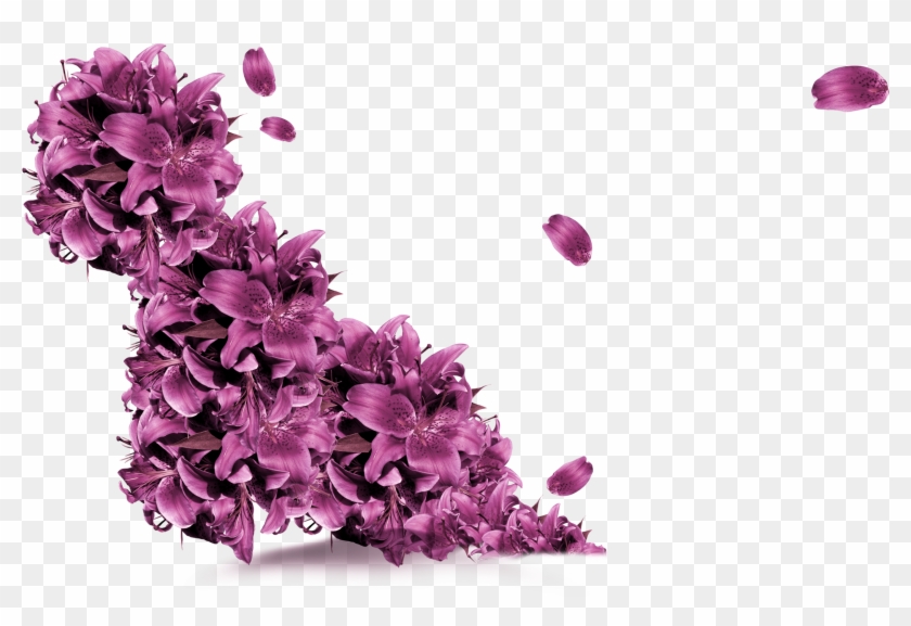 Clip Library Stock Purple Flower Flying Decorative - Flower - Png Download #1788345
