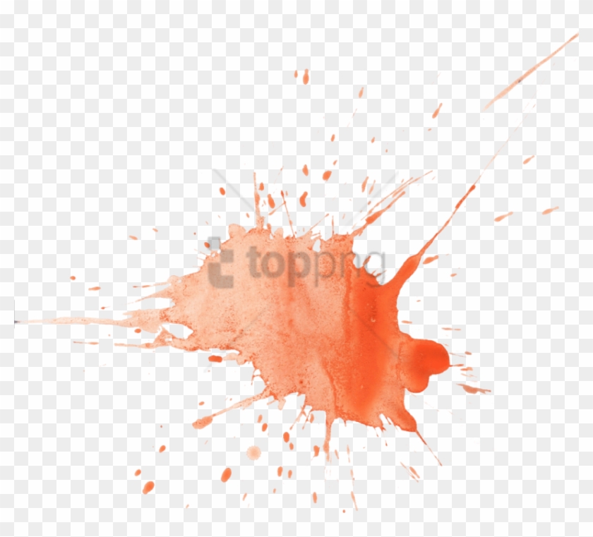 Free Png Watercolor Splashes Png Png Image With Transparent - Splatter Watercolour Orange Clipart #1788519