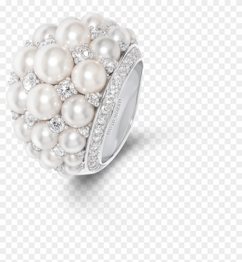 Pearl Deco Ring Akoya Pearl - David Morris Pearl Ring Clipart #1788607
