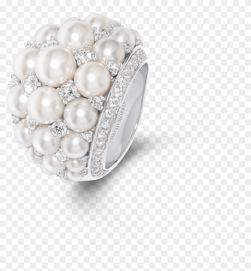 Pearl Deco Ring Akoya Pearl - David Morris Pearl Ring Clipart