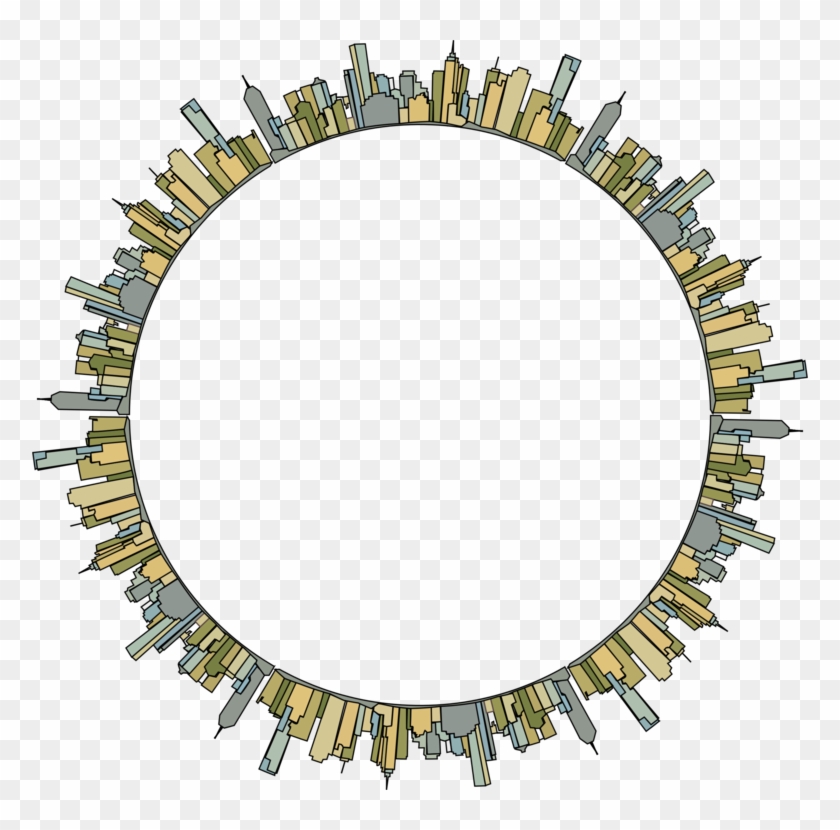 Computer Icons Cityscape City Skyline Melbourne - Circle Clipart