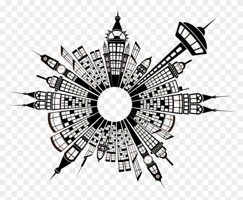 Building, City, Skyline, Ring, District, Arrangement - Lead The World Clipart #1788972