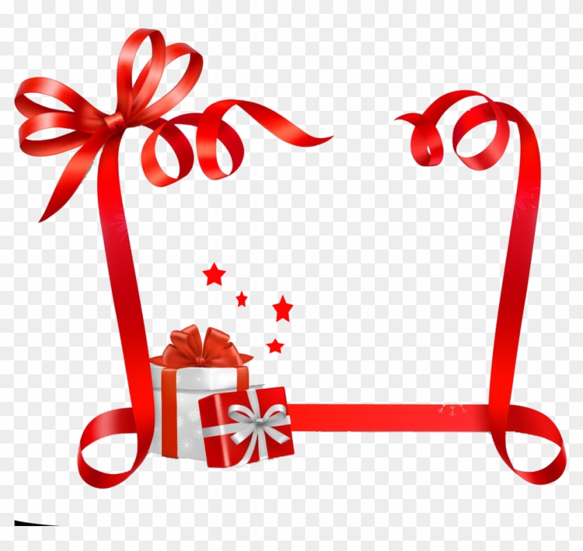 Paper Christmas Tag Ribbon - Holiday Paper Background Gift Clipart