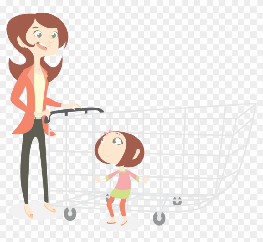 Medium Image - Shopping With Mom Clipart - Png Download #1789181