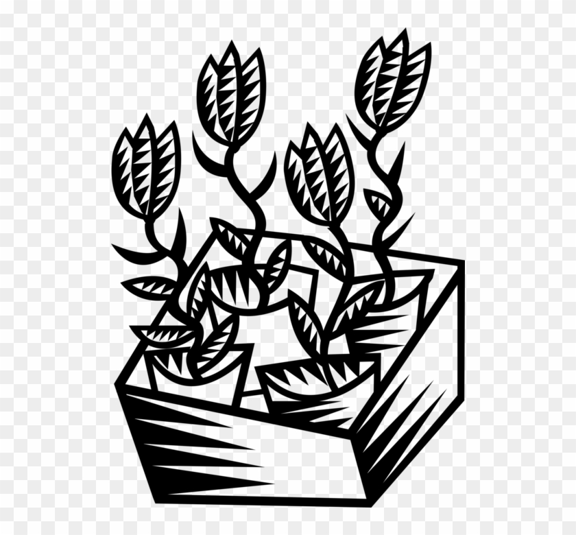 Vector Illustration Of Plant Nursery Greenhouse Flowers Clipart