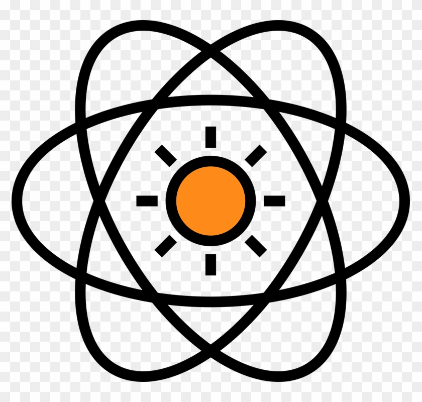 Icon Atomic Atom Science - Science Atom Clipart #1789949