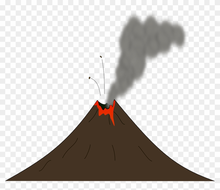Earth Smoke Volcano Lava Erupt Gases Eruption - Clip Art Volcano - Png Download