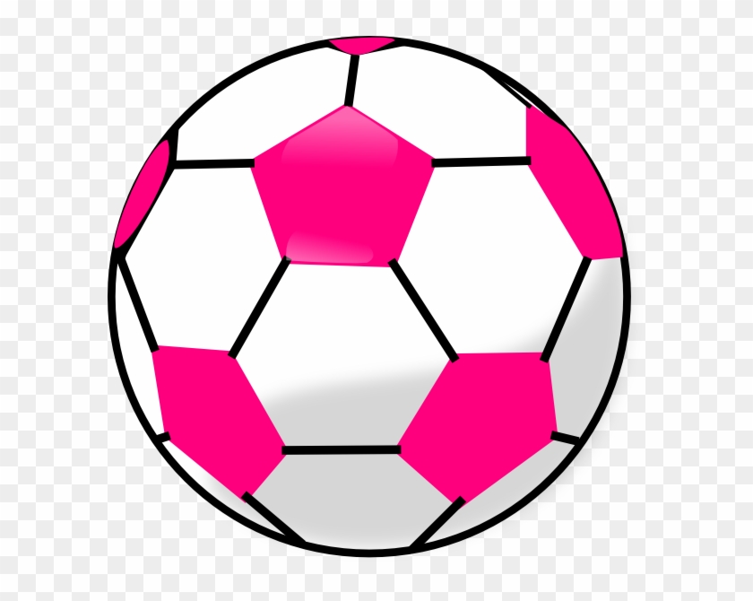 Soccer Ball With Hot Pink Hexagons Clip Art - Bola De Futebol Vetorizada - Png Download