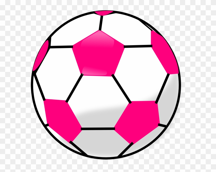 Soccer Ball With Hot Pink Hexagons Clip Art - Bola De Futebol Vetorizada - Png Download #1790439