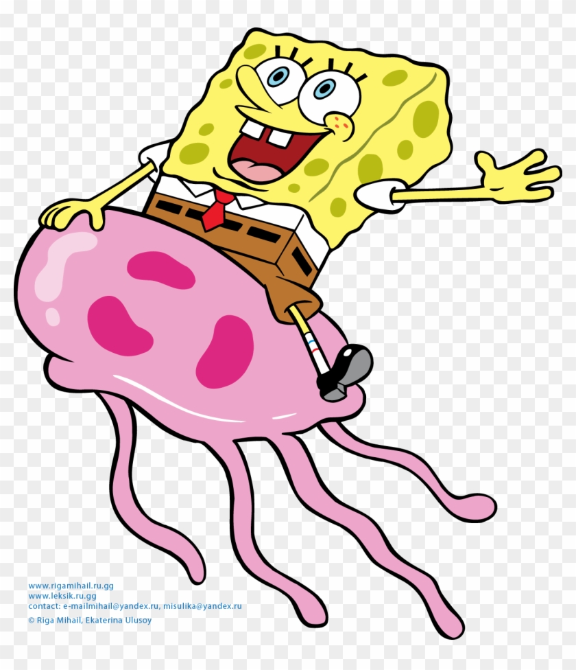 Jellyfish Clipart Spongebob - Spongebob Jellyfish Png Transparent Png