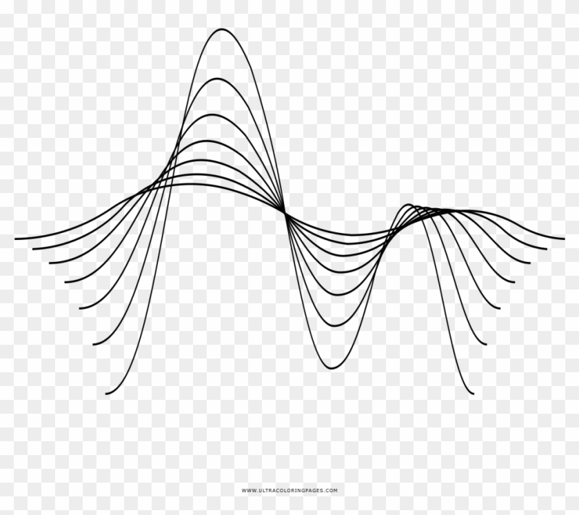 Sound Wave Coloring Page - Line Art Clipart #1790933