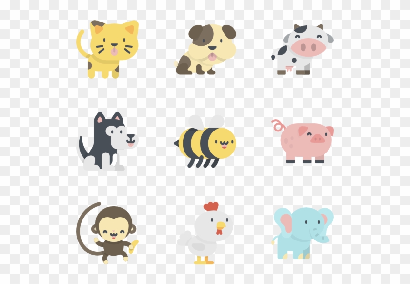 Image Royalty Free Flat Vector Animal - Kawaii Animals Png Clipart #1790975