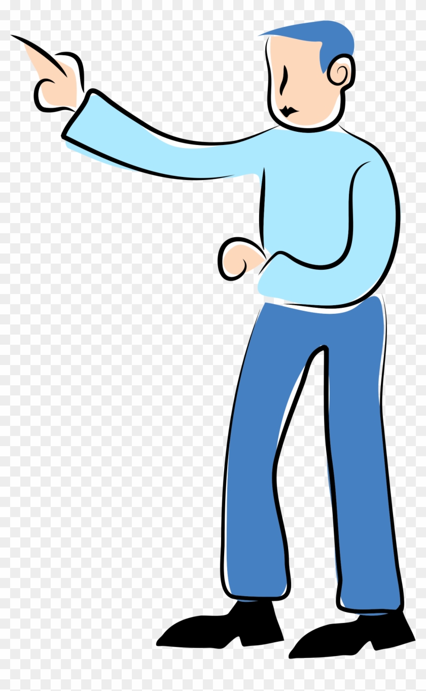 This Free Icons Png Design Of Pointing Man 2 Clipart #1791194