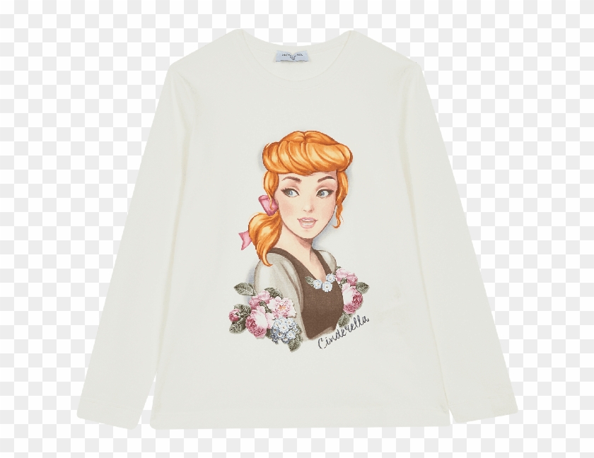 White Cinderella Character T-shirt - Girl Clipart #1791286