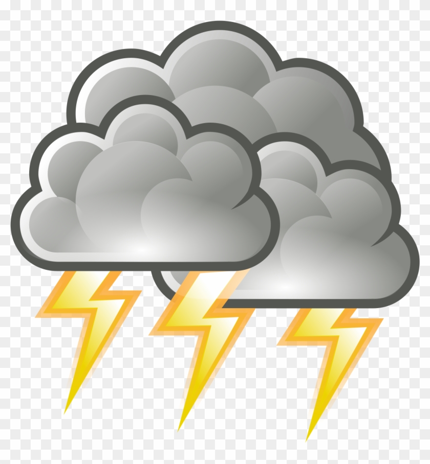 Graphic Free Library Thunder Drawing Stormy Weather Clipart #1791391
