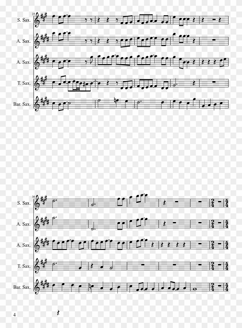 Sheet Music Made Nano For Parts Soprano Saxophone Alto - R Strauss Horn Concerto No 1 Clipart