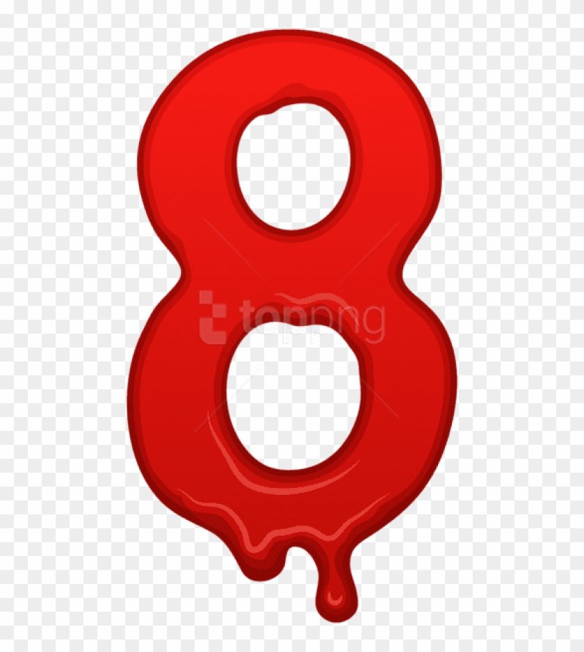 Free Png Download Bloody Number Eight Clipart Png Photo - Eight Png Transparent Png