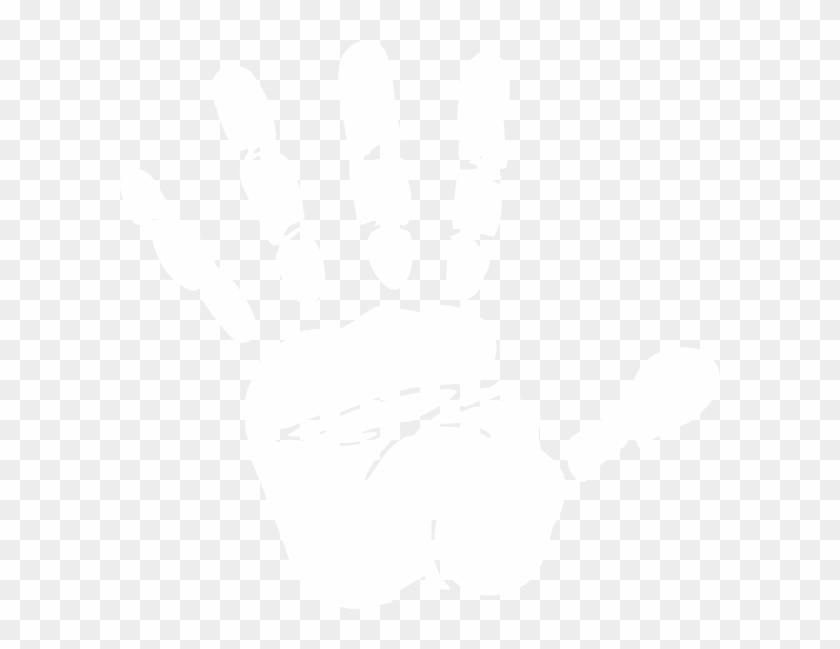 Banner Freeuse Library Hand Print Clip Art At Clker - Hand Print White Png Transparent Png #1792033