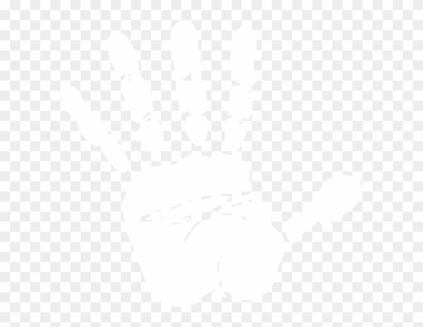 Banner Freeuse Library Hand Print Clip Art At Clker - Hand Print White Png Transparent Png