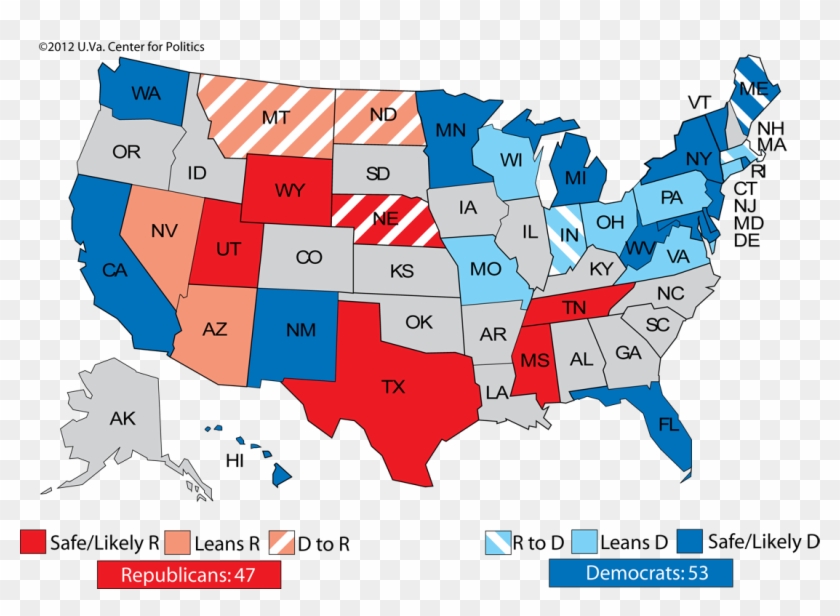 2012 Senate Ratings - 2018 Midterm Election Results Clipart