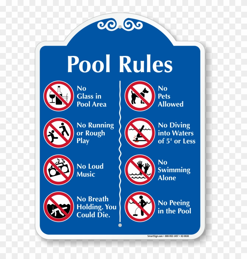 Svg Decorative Signs Best Prices From Mypoolsigns Zoom - Rules At The Pool Clipart