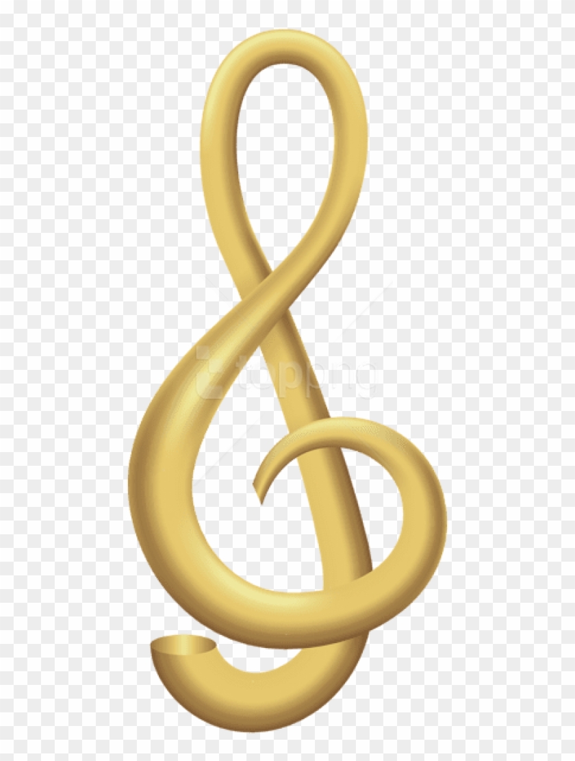 Free Png Download Treble Clef Gold Transparent Png - Gold Treble Clef Png Clipart #1792442