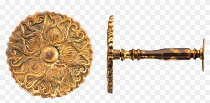 Ornate Filigree Holdbacks Brass - Sword Clipart #1792444