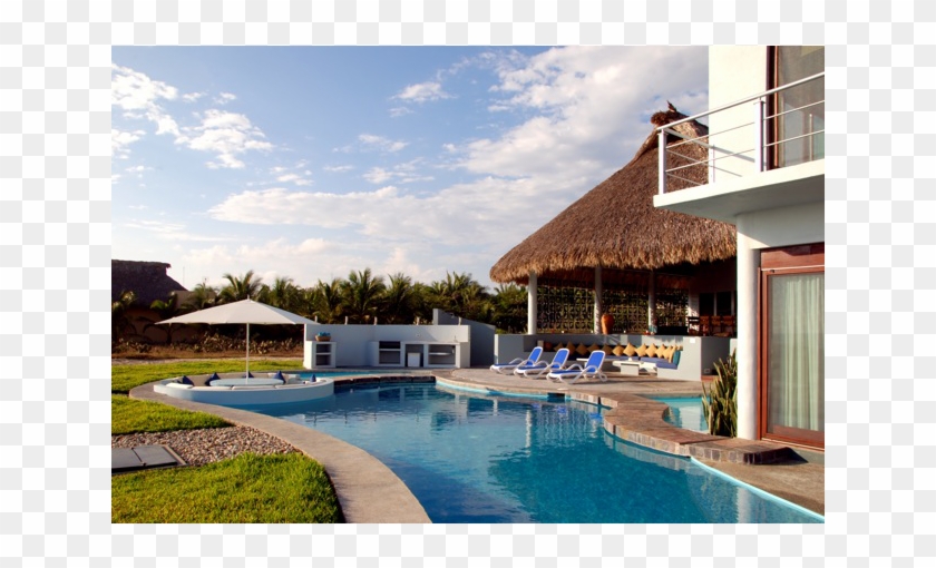 Luxurious Oceanfront House In Puerto Escondido, Me - Seaside Resort Clipart