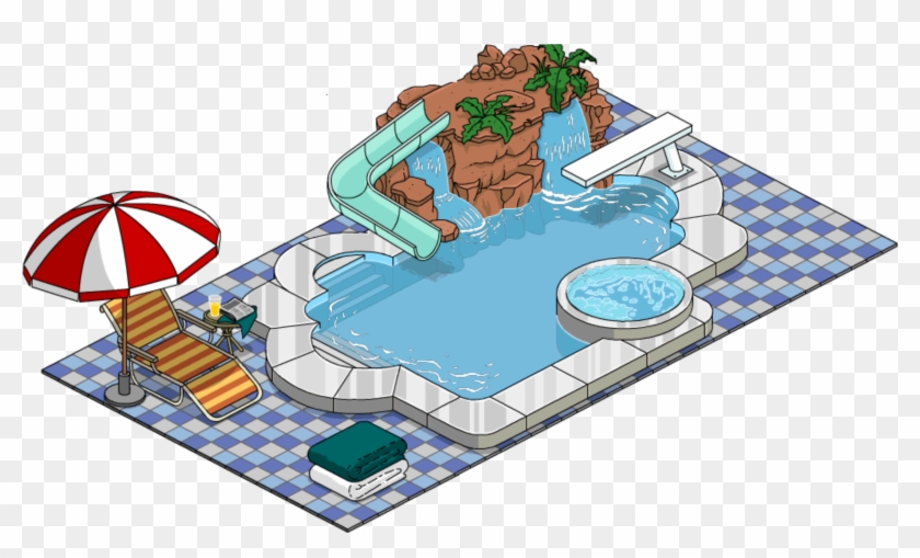 Tapped Out Luxury Pool - The Simpsons Clipart