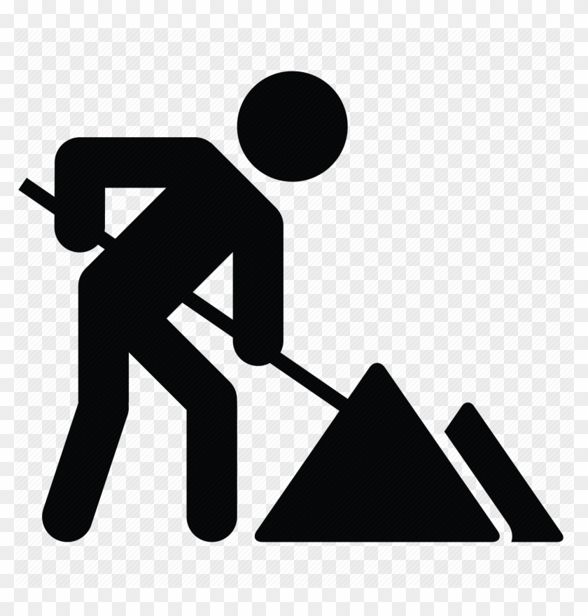 Png Man Digging - - Under Construction Stick Figure Clipart