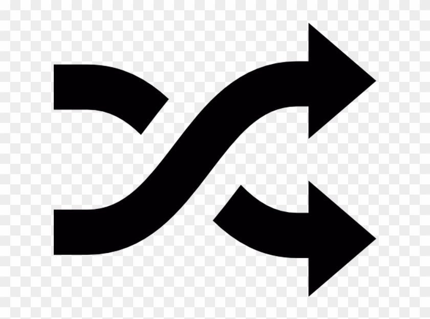 Flechas Cruzadas Icono Vectorial Gratis Diseñado Por - Shuffle Icon Clipart #1793379