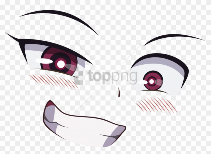 Free Png Download Anime Eyes And Blush Png Images Background - Anime Eyes And Mouth Clipart