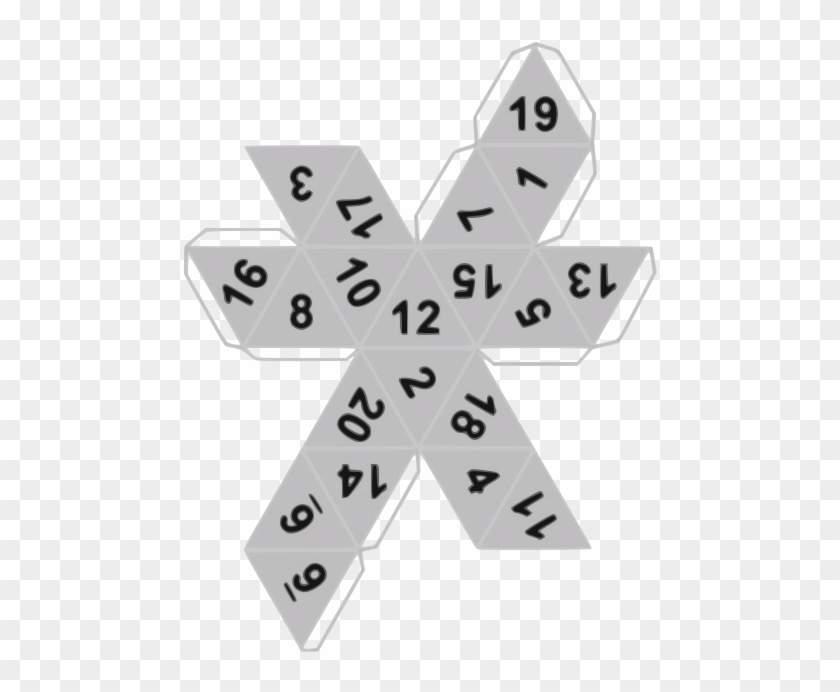 Estructura Creación De D20 - Paper 20 Sided Dice Clipart