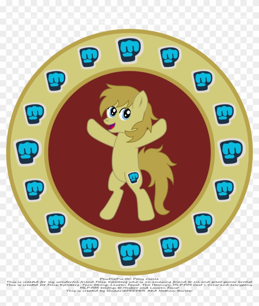 Shikarispeeder, Brofist, Circle, Pewdiepie, Ponified, - Circle Clipart