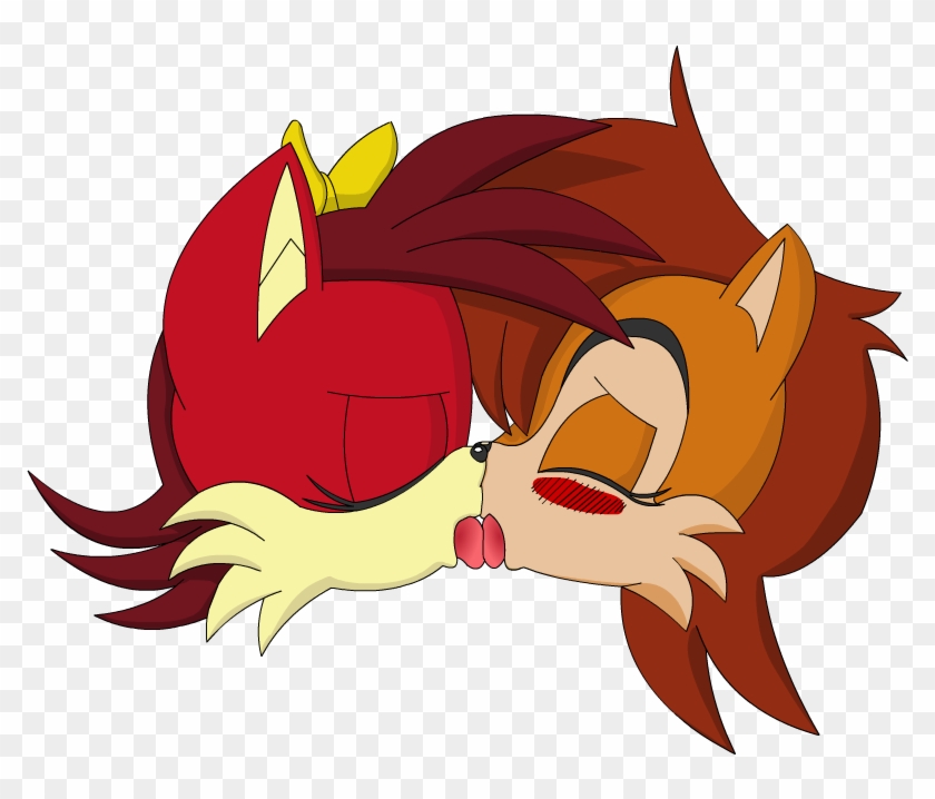 Kiss Tongue Png Image Transparent Stock - Sonic Lesbian Tongue Kiss Clipart