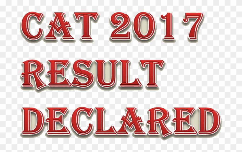 Image Of Cat 2017 Result Declared - Carmine Clipart